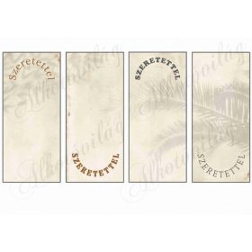 Szeretettel feliratú kártyák, könyvjelzők