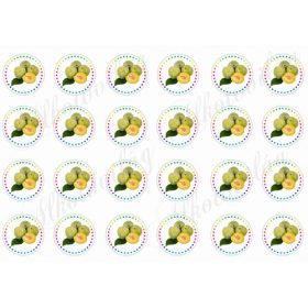 Sárga ringló címkék - 4 cm