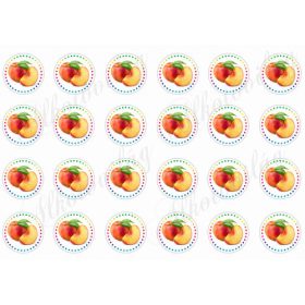 Őszibarack címkék - 4 cm