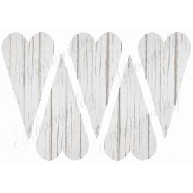 Fa erezetes szívek üresen - SZÜRKÉSBARNA