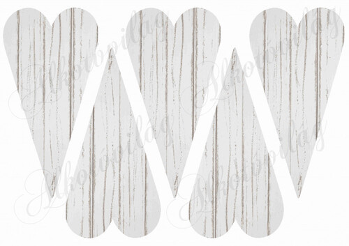 Fa erezetes szívek üresen - SZÜRKÉSBARNA