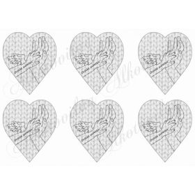   Kötött mintájú szívek rajzolt kezekkel - ÖRÖKKÉ SZERETLEK felirattal
