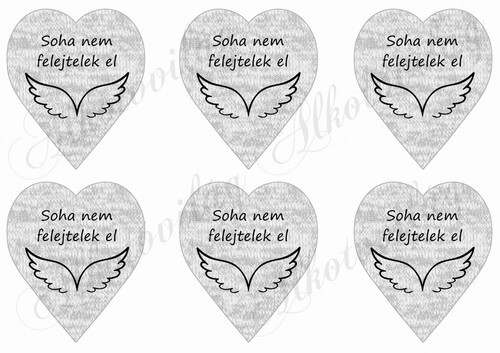 Kötött szívek - SOHA NEM FELEJTELEK EL felirattal