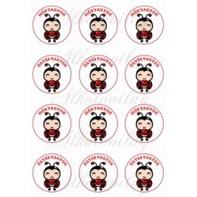   Cuki tatica EKG jellel - HŐS VAGYOK és ÜGYES VAGYOK felirattal - KICSIBEN