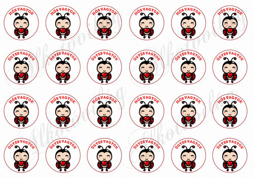 Cuki tatica EKG jellel - HŐS VAGYOK és ÜGYES VAGYOK felirattal - MINIBEN