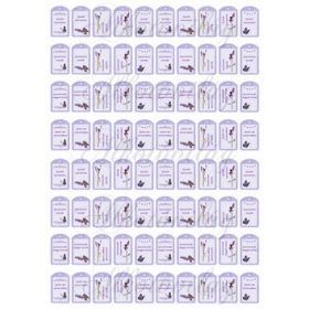   Levendulás mini kártyák különféle feliratokkal - 3,5 cm