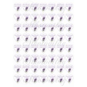   Mini szívek levendulával - Kézzel készül magyar termék és szeretettel felirattal - 3 cm