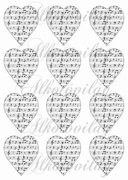 Kottás szívek üresen - 6,5 cm magas