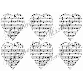 Kottás szívek üresen - 9 cm magas