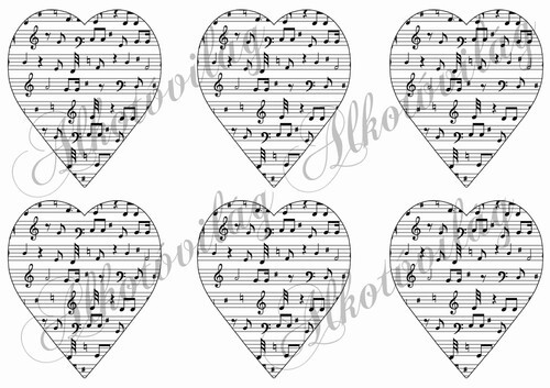 Kottás szívek üresen - 9 cm magas