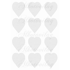   Kereszt rózsákkal 6,5 cm magas szíveken - HÁTULJA - szürkés