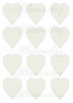 Kereszt virágokkal 6,5 cm magas szíveken - HÁTULJA - drappos