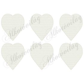   Kereszt virágokkal 9 cm magas szíveken - HÁTULJA - drappos