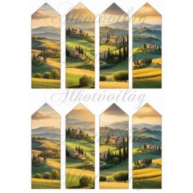 Könyvjelzők Toszkán tájakkal - 13 x 4,3 cm