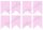 Bannerek rózsaszín alapon fehér pöttyökkel - 9 x 6,5 cm