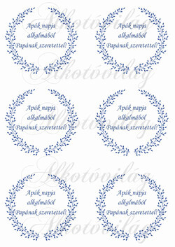 Apák napi koszorúk - PAPÁNAK SZERETETTEL felirattal