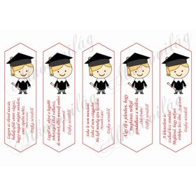   Ballagási könyvjelzők idézetekkel, szőke kisfiúval - Dajka nénidtől felirattal