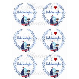 Balatonos koszorúk - BALATONBOGLÁR felirattal