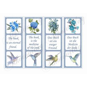 Könyvjelzők német és angol feliratokkal fiús színekkel