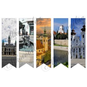 Könyvjelzők GYŐR nevezetességeivel - 17x5 cm