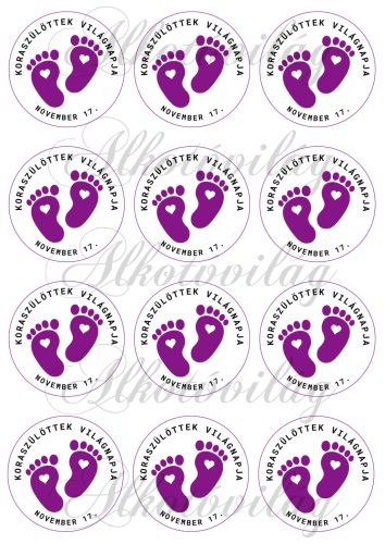 Koraszülöttek világnapja 6 cm-es körökön