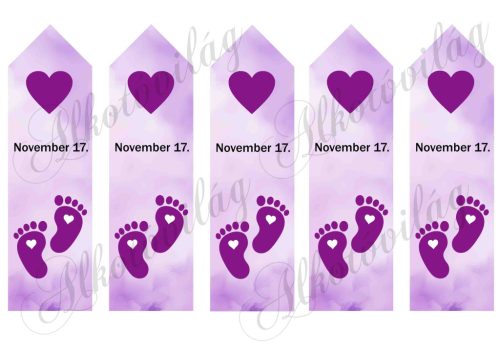 Könyvjelzők koraszülöttek világnapjára - 17,5  x 5 cm