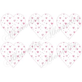 9 cm magas szívek apró szívecskékkel