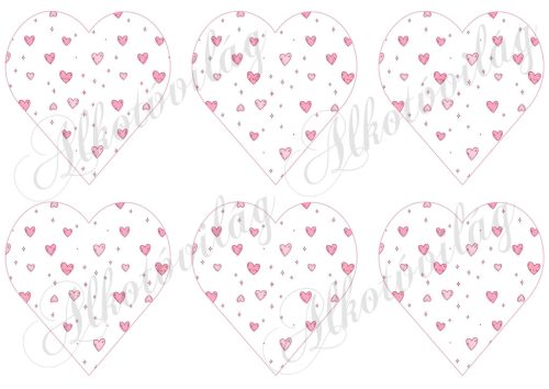 9 cm magas szívek apró szívecskékkel