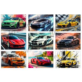   Autók - 9 x 6 cm - HŰTŐMÁGNES, AJÁNDÉKKÍSÉGŐ készítéshez