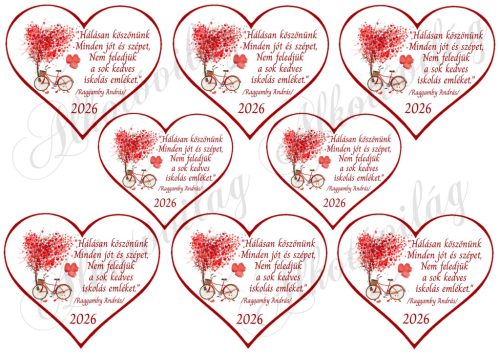 Szívek kerékpárral és ballagási idézettel - Hálásan köszönünk