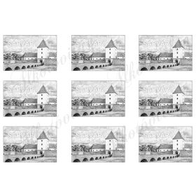 Városok hűtőmágnesre 5 x 8 cm - SÁRVÁR