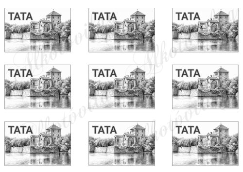 Városok hűtőmágnesre 5 x 8 cm - TATA