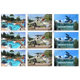   Városok hűtőmágnesre 9x6 cm - BEREKFÜRDŐ FEKVŐ FELIRATTAL