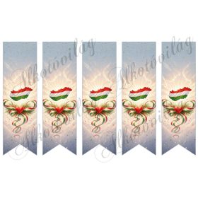   Könyvjelzők nemzeti színű szalaggal és Magyarország képével - 17,5 x 5 cm