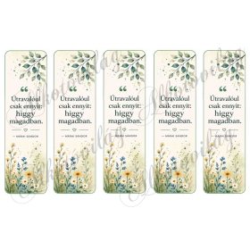   Könyvjelzők ballagásra virágokkal - Útravalóul csak annyit... idézettel - 18 x 4,5 cm