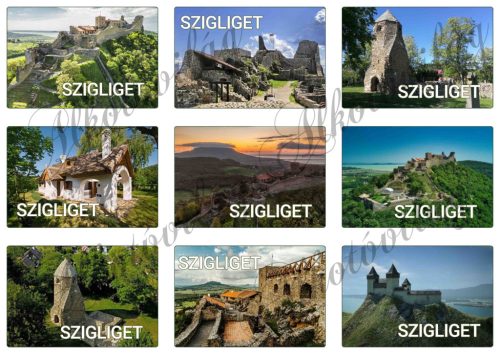 SZIGLIGET képek hűtőmágnesnek 9 x 6 cm