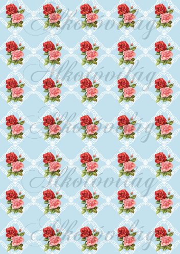 roses in a row on a pale blue background