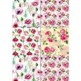 Pipacsok és rózsák patchwork