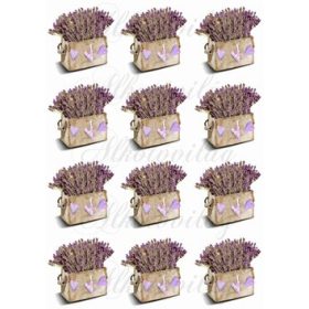 Táska levendulával, szívekkel