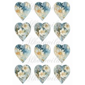   Gyönyörű csipkés szélű virág és cseresznyevirág 6,5 cm magas szíveken