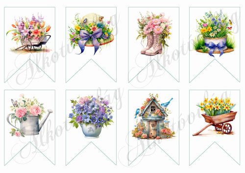 Bannerek csodás virágkompozíciókkal - 9 x 6,5 cm