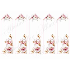 Könyvjelzők csodás virágokkal - 17 x 5 cm