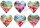 9 cm magas szívek pink-rózsaszín tulipános tájjal patchwork stílusban, gyapjú textúrával
