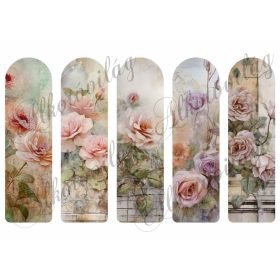Könyvjelzők vintage rózsákkal 17 X 5 cm