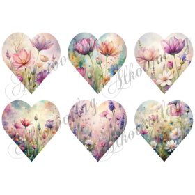 Csodás mezei virágok 9 cm magas szíveken