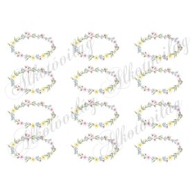 Ovális virágkoszorúk kb 4,5 x 7,5 cm