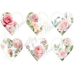 Romantikus rószák 9 cm magas szíveken
