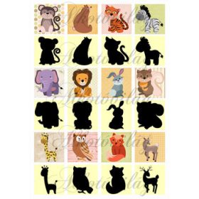 Árnyékkártyák állatokkal