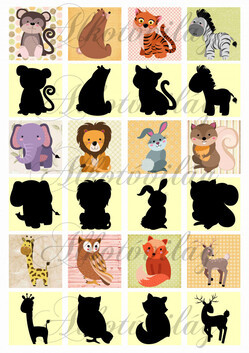 Árnyékkártyák állatokkal