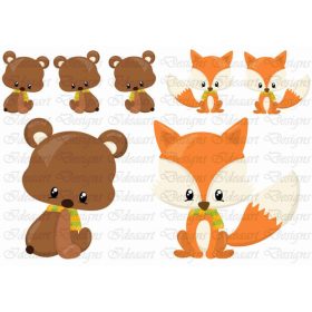 Szeretnivaló állatkák- róka,maci